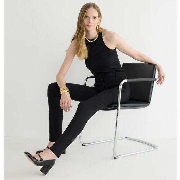 J.Crew Full length Cameron Pant in Four Season Stretch Blend Black Size 00 NWT - Picture 2 of 7